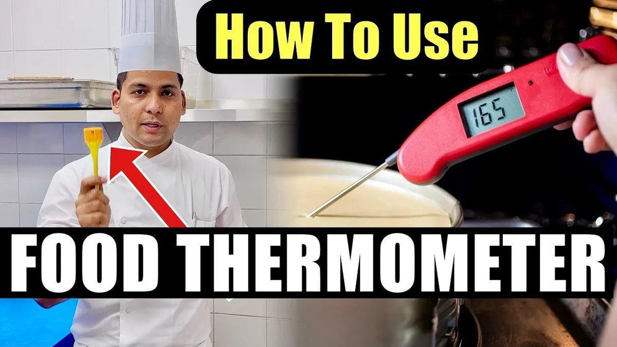 checking steak temperature with thermometer