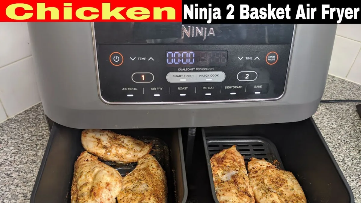 raw chicken in air fryer basket