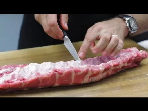 removing membrane from ribs
